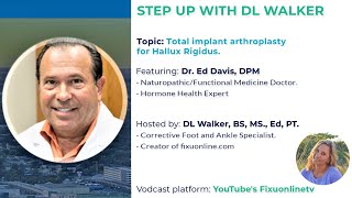 Implant joint replacement for hallux rigidus with Dr Ed Davis DPM [upl. by Aiouqes]