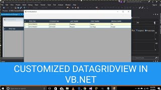 Customized DataGridView Using VBNet [upl. by Pronty123]