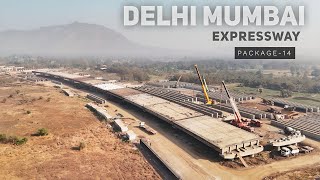 Delhi Mumbai Expressway Maharashtra State Progress  VirarJNPT Update  Package 14 [upl. by Nnyleve]