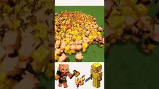 Golden Armor Piglin Vs Piglin Brute 🐷 minecraft 💯💯 [upl. by Skantze122]