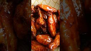 Buffalo Wings Crispy Baked Wings Spicy Honey Buffalo Sauce shorts chicken wings buffalo how [upl. by Thessa]