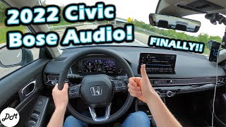 2022 Honda Civic – Bose 12speaker Sound System Review [upl. by Sadnak]