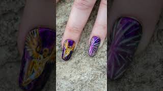 EDC Hand Painted Nails nails edc edm illenium photography photographer nailart artist [upl. by Notnert]