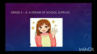 A dream of school supplies poem explanation for Grade 5 [upl. by Malin211]