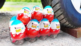 Crushing Orbeez Stress Balls amp Kinder Joy with a Car – Satisfying Crunchy vs Soft Experiment [upl. by Godred738]