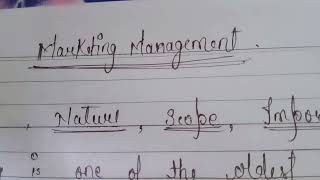 Marketing Management  Scope Nature Core Marketing Concept  MBA [upl. by Etnoj]