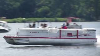 Big Block Chevy powered Pontoon Boat [upl. by Dove]