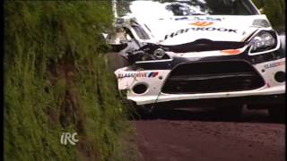 20100714 Andreas Mikkelsen IRC Sata Rallye Açores SS14 Crash [upl. by Gensmer]