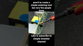 pencil to create a simple soldering iron but very few people know diy simple welding [upl. by Siuqaj]