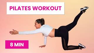 8 MIN FULL BODY PILATES WORKOUT  Beginner friendly  Full Body Toning  Floor Only [upl. by Mattie]