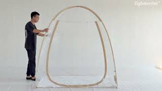 How to fold down EighteenTek 7×4 Bubble Tent [upl. by Sinnard]