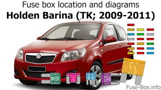 Fuse box location and diagrams Holden Barina TK 20092011 [upl. by Geibel]