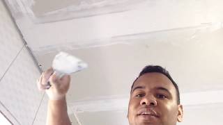 Acabamento do rebaixamento em gesso como fazer [upl. by Anaiek]