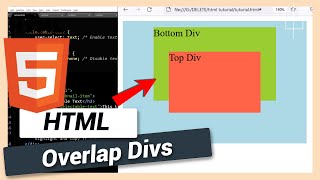 How to Overlay a Div on Another Div  HTML and CSS Tutorial [upl. by September219]