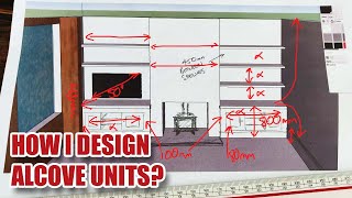 Designing builtin alcove units using SKETCHUP [upl. by Wu]