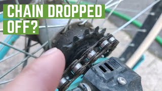 How to Put a Bike Chain Back On  Single Speed and Internal Gear Bikes [upl. by Onaicul]