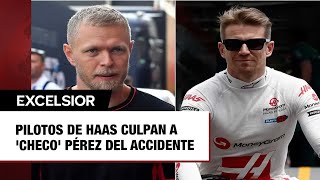 Pilotos de Haas culpan a Checo Pérez del accidente en Mónaco [upl. by Fife]