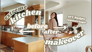 EXTREME DIY KITCHEN MAKEOVER ON A BUDGET  Budget Friendly Fixes amp DIY Paint Hacks  Ep 04 Pt 01 [upl. by Corri838]