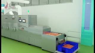 50kW high output microwave tunnel oven rapid reheating machine [upl. by Ioj]