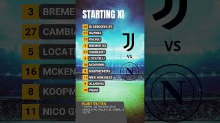 🔥⚪⚫ Juventus Ecco la Formazione Ufficiale per la Sfida contro il NAPOLI 💪⚽ juventsnapoli juvents [upl. by Amoritta]