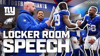 Postgame Locker Room Speech Coach Brian Daboll Sterling Shepard  Week 18 Season Finale Win [upl. by Stronski]