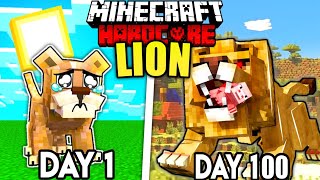 I Survived 100 Days as LION in Minecraft Hardcore Hindi [upl. by Alakam853]