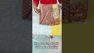 Saree PrePleating amp folding l saree draping in tamil l TirupurSareeDrapist trending shorts [upl. by Tnilc252]