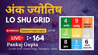 Live Lo Shu Grid  Lo Shu grid  Pankaj Gupta  Lo Shu Grid Numerology  Numerology  hindi 164 [upl. by Ynnelg412]