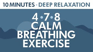 478 Calm Breathing Exercise  10 Minutes of Deep Relaxation  Anxiety Relief  Pranayama Exercise [upl. by Bashemath]