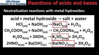 R317  R324 Reactions of acids and bases [upl. by Elokkin]