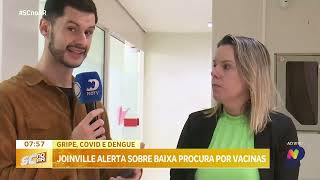 Joinville alerta sobre baixa procura por vacinas contra gripe Covid e dengue [upl. by Virgie]