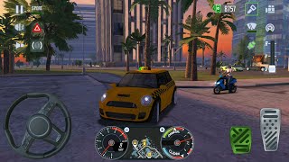 taxi around the city in a mini cooper Taxi Sim 2022 Evolution [upl. by Sand]