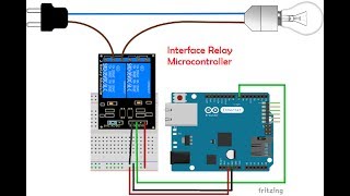 Interface Relay with Microcontroller [upl. by Sinnoda]