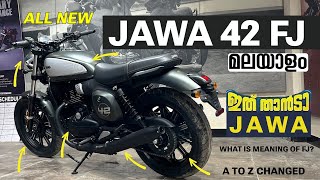 JAWA 42 FJ Malayalam Review  Epol Sett🔥  RideOut [upl. by Anerehs]