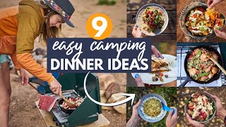 9 EASY Camping Dinner Ideas My goto Car Camping Meals [upl. by Sudderth]