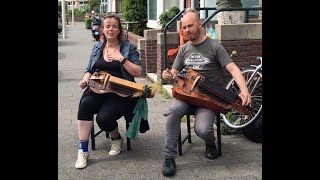 Van den visser  Played by Sanne and Jimi on hurdy gurdy [upl. by Lilyan]