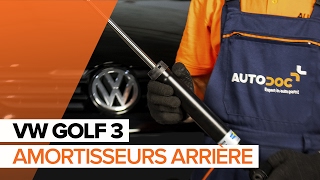 Comment remplacer des amortisseurs arrière sur une VW GOLF 3 TUTORIEL  AUTODOC [upl. by Kendall]