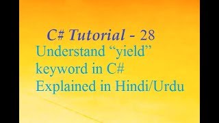 Understand “yield” keyword in C Explained in Hindi [upl. by Dorcea]