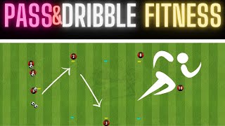 Pass amp Dribble Fitness Drill  FootballSoccer [upl. by Goddard]