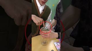 How did the coin get inside the glass magic trick 🪄magic shorts [upl. by Tunk684]