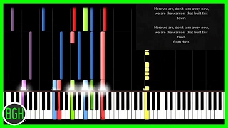 quotWarriorsquot Imagine Dragons  Synthesia Instrumental  Lyrics [upl. by Crispas]