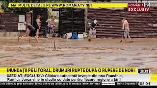 Furtuna care a lovit litoralul a făcut ravagii O viitură puternică sa format în Valu lui Traian [upl. by Mccord]