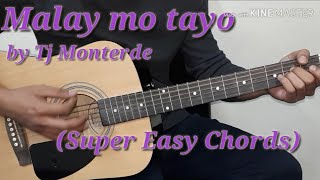 Malay mo tayo  Tj Monterde Easy Guitar Chords Guitar Tutorial [upl. by Eeliram]