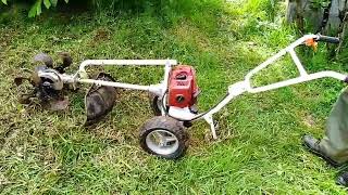 Push brush cutter and weeder agriculture [upl. by Lahcim508]