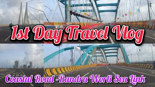 Mumbai Coastal Road  Bandra Worli Sea Link Connector Bow String New Bridge 1st Day Travel [upl. by Hedi]