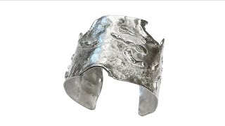 How To Shape A Sterling Silver Cuff Fast Silversmithing 101 [upl. by Jorrie]