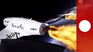 Stunning video Virgin Galactic SpaceShipTwo goes supersonic in test flight [upl. by Dulla426]