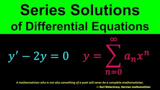 Power Series Solutions of Differential Equations [upl. by Imoyaba645]