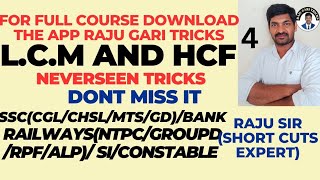 LCM AND HCFPART4 PROBLEMSCLASS BY RAJUSIR FOR SSCRAILWAYSBANKSICONSTABLEGROUPSOTHEREXAMS [upl. by Eniamert]