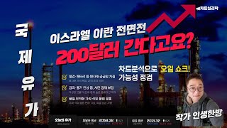 긴급분석 국제유가 200달러 간다고요 이스라엘 이란 전면전 간다면 WTI 원유 선물 전망 [upl. by Lananna123]